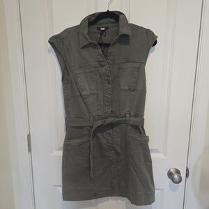 PAIGE Jaxyn Olive Dress. Size 8. NWT.